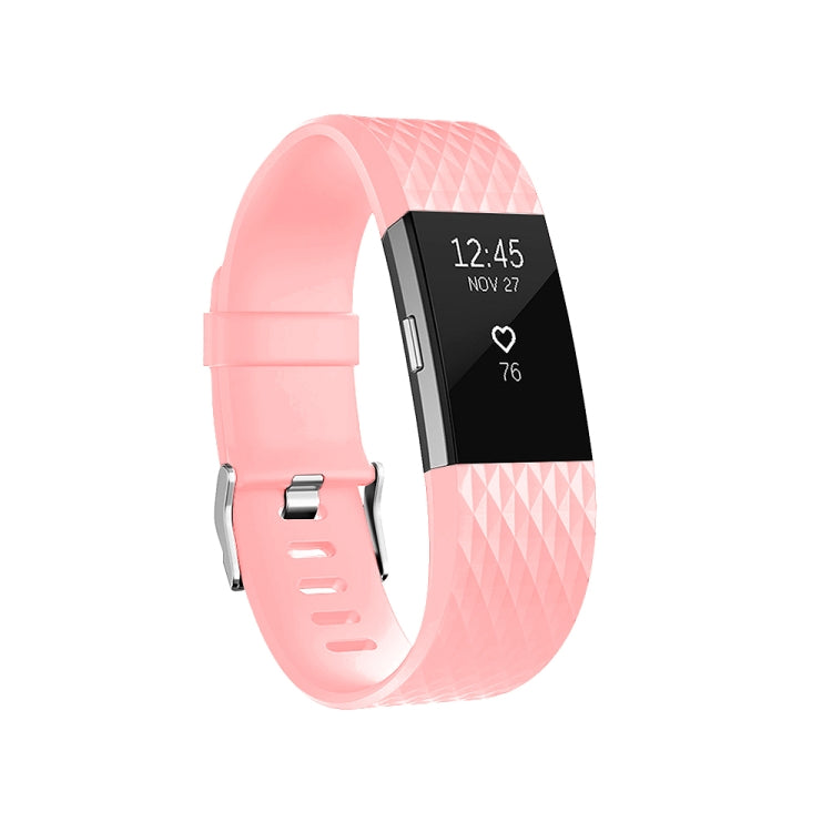 Diamond Pattern Adjustable Sport Watch Band for FITBIT Charge 2, Size: S, 10.5x8.5cm Diamond Pattern Adjustable Sport Watch Band for FITBIT Charge 2, Size: S, 10.5x8.5cm
